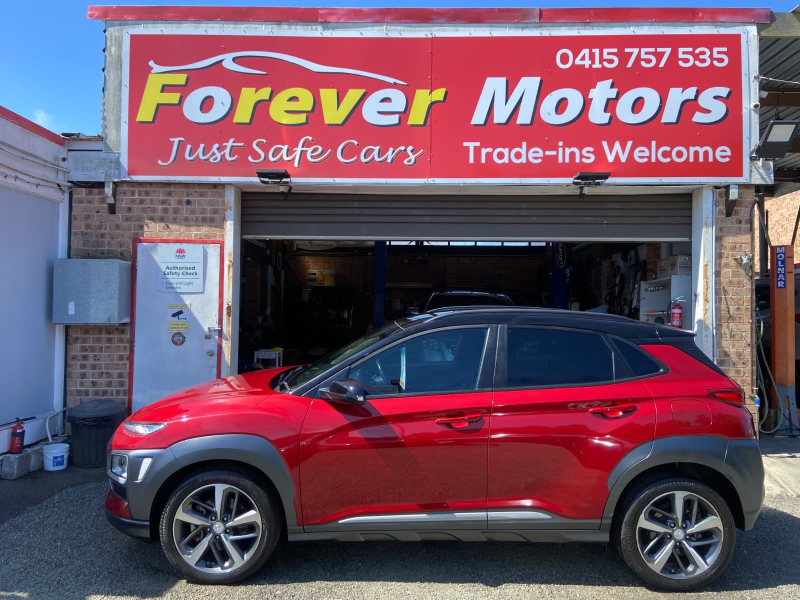 2019 Hyundai Kona Highlander Ttr Red (Awd) at Forever Motors, Long Jetty