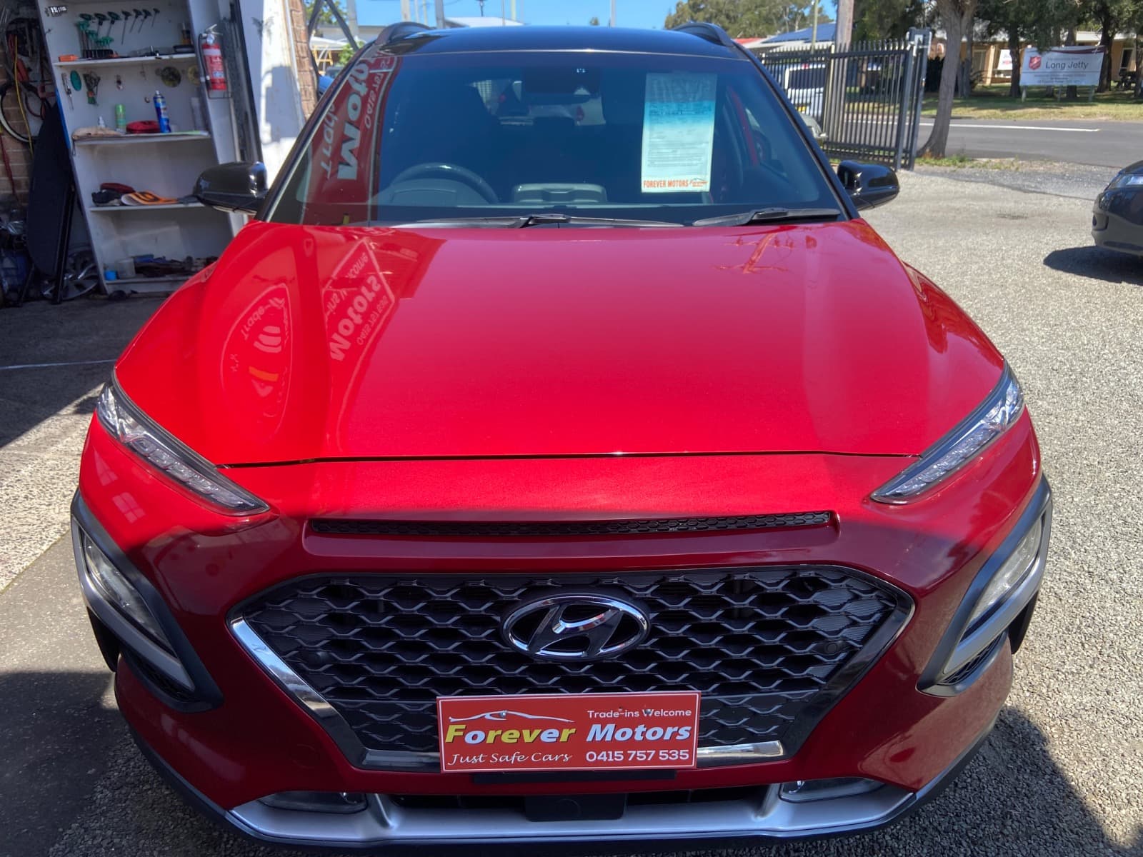 2019 Hyundai Kona Highlander Ttr Red (Awd) at Forever Motors, Long Jetty, photo 2